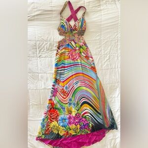 Tony Bowls Multicolor Floral Maxi Dress